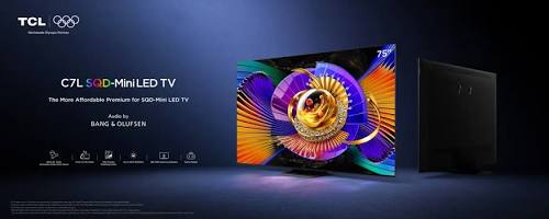 The TCL C7L SQD-Mini LED TV featuring Audio by Bang & Olufsen., AI generated