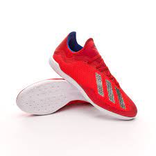 Football boots and football shirts online. Futsal Boot Adidas X Tango 18 3 In Active Red Silver Metallic Bold Blue Futbol Emotion