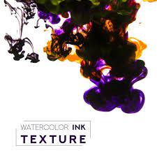 Purple And Yellow Ink In Water Water Cover Paint Png And Vector With Transparent Background For Free Download