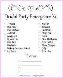 Bridal Party Emergency Kit With Free Printable The Momma Diaries Emergency Kit Wedding Favor Bags Wedding Planning