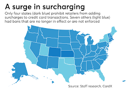 Surcharges are legal unless restricted by state law. Once Banned Credit Card Surcharges Gain Momentum American Banker