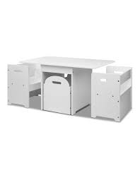 Dorel living faux marble top dining table black coffee. Keezi Keezi 4pcs Kids Table And Chairs Set Storage Box Toys Play Desk Wooden Children Myer