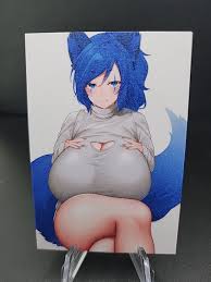 Busty Kitsune Anime Waifu Card Doujin ACG Goddess | eBay