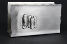 This Is A Vintage Wendell August Forge Letter Holder That Has The Us Steel Logo On The Bottom Along With 1964 Gary Employee Gifts Letter Holder Wendell August