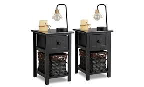 Looking for a good deal on bedside table? Up To 46 Off On Costway Mini Nightstand 2 Lay Groupon Goods
