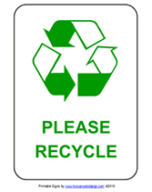 Recycle only sign free printable. Free Printable Please Recycle Paper Sign