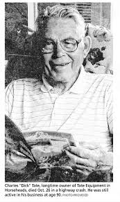 Tate Equipment opened in Elmira Heights in 1948 at 245 Lynwood Ave. The  business was first called Dick's Cycle Sales then changed to Tate Equipment  Company. It was owned and operated by
