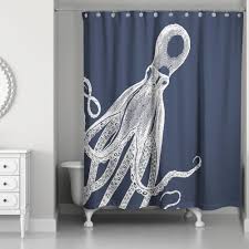 Longshore Tides Saha Modern Octopus Single Shower Curtain Reviews Wayfair