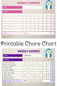 Chore Chart Penguin Printable Reward Chart Kids Chores