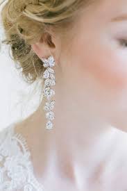 Bridal Long Drop Dangle Earrings Wedding Earrings Wedding Etsy Wedding Earrings Drop Dangle Earrings Wedding Rose Gold Earrings Wedding