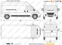 Citroen Jumper L3h3 Vector Drawing Citroen Jumper Citroen Vector Drawing