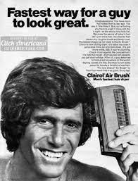 In The 70s The Slicked Back Look Was Over Here S How Men Got Their Dry Soft Hairstyles Ilustraciones Vintage Fotografia Vintage Publicidad