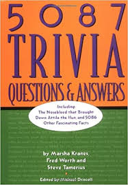 We're about to find out if you know all about greek gods, green eggs and ham, and zach galifianakis. 5087 Trivia Questions Answers Marsha Kranes Fred Worth Steve Tamerius 0768821208653 Amazon Com Books