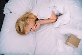 I'm learning that it's the filthy people who shock me. Woman Wiping Tears And Crying While Lying In Bed At Home Stock Photo Picture And Royalty Free Image Image 117468134