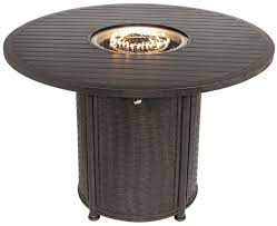 Ninon dark brown/black wood round counter height table by poundex. Outdoor Patio 60 Round Bar Height Fire Table Series 4000 Zenpatio