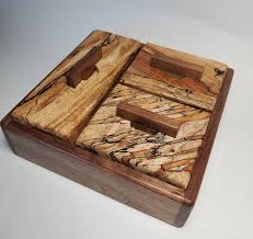 Three Chamber Wooden Box In Spalted Maple And Walnut Etsy In 2020 Wooden Box Designs Decorative Wooden Boxes Wooden Boxes