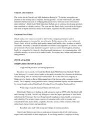 Dutch lady milk industries () : Vision And Mision Retail Pricing