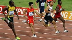 With 50m to go and a place in the …. Usain Bolt Stumbles Catches Andre Degrasse 100m Semi Final Beijing Wc 2015 Youtube