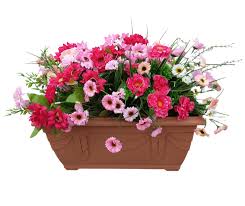 Outdoor artificial flowers in planters. Perfect Pink 40cm Trough 50cm Including Flowers Black Outdoor Artificial Flower