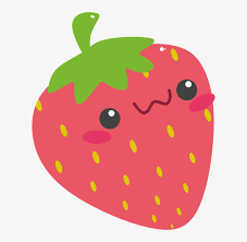 Kawaii strawberry cartoon vector illustration, cute summer berry smiling for logo, poster, banner, logo, icon, textile. Strawberry Clipart Kawaii Cute Strawberry Png Png Image Transparent Png Free Download On Seekpng