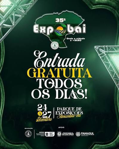 A Expobai 2026 já tem data marcada e isso não é novidade. E que você espera  entrada gratuita também não é novidade, mas vale confirmar né?! Então…é  isso! A cidade vai ser +