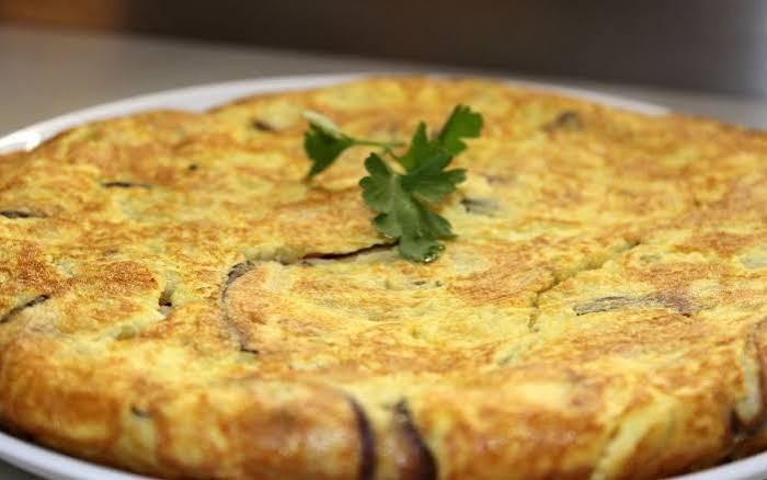 Tortilla de cigalas y menta