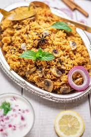 Chettinad Mushroom Biryani Recipe How To Make Mushroom Biryani Recipe Veg2nonveg