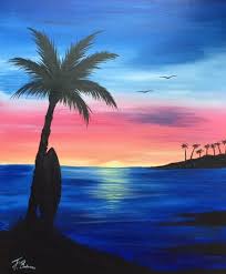How to paint sunrise painting with acrylic: Lt P Gt In Just About Two Hours While You Amp Rsquo Re Sipping On A Glass Of Wine Beer Or Cocktail O Sunrise Painting Sunset Painting Easy Sunset Painting