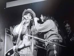 Gram Parsons and Miss Emmylou Harris, with Kyle Tullis in the background-  The Fallen Angels, Philadelphia 1973