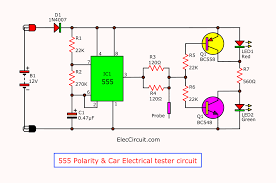 3 Idea Polarity Car Electrical Probe Tester Circuit Eleccircuit Com Electronics Projects For Beginners Electronic Circuit Projects Electronic Schematics