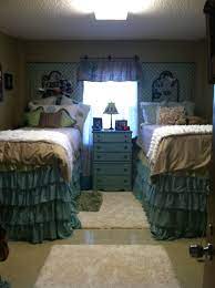 The Bedskirts Definitely Dress Up The Room Cool Dorm Rooms College Dorm Dorm Room