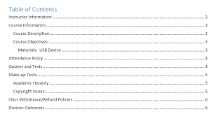 Word uses a dedicated set of styles to format a table of contents. Quickly Add A Table Of Contents To A Word Doc