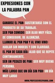 Expresiones Con La Palabra Pan Expresiones En Espanol Aprender Espanol Dichos En Espanol