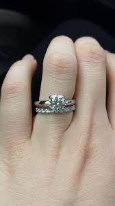 Show Me Your Wedding Band With Tiffany Style Solitaire E Ring Weddingbee Page 2 Wedding Ring Bands Wedding Ring Sets Wedding Bands
