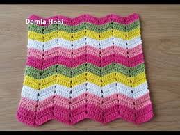 Kabartmali Zikzak Battaniye Modeli Youtube Easy Crochet Stitches Crochet Pillow Pattern Baby Blanket Crochet