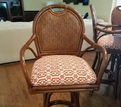 I laid my new simba navy fabric face down to cut out the size needed to recover the chair. Lessons From Ramona S Workshop 12 Steps To Recover Barstools Like A Pro