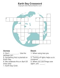 Earthdaycrossword Kidscanhavefun Blog Earth Day Activities Earth Day Information Earth Day