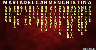 Que Significa Maria Del Carmen Cristina