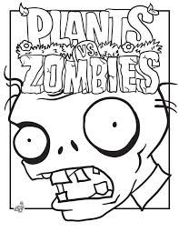 Please print and color this scary image for having fun your day. Zombies Vs Plants Coloring Pages Print For Free Pictures From The Game