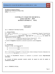 Nerealizarea sarcinilor de serviciu, în situații nejustificate, duce la diminuarea drepturilor salariale, prin micșorarea fondului de salarii, cu posibilitatea recuperării diminuărilor de drepturi salariale, prin. Model Contract Colectiv De Munca