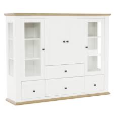 Vitrína MZ6, biela/dub grand, LEON - miriam.sk