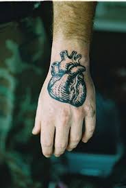 Black Heart Tattoo On Hand For Men Hand Heart Tattoo Realistic Heart Tattoo Black Heart Tattoos