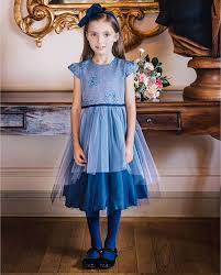 Als einschulung wird die aufnahme eines kindes in eine schule, insbesondere in die grundschule verstanden. Madchen Kleid Festlich Einschulung Hochzeit Tull Blau