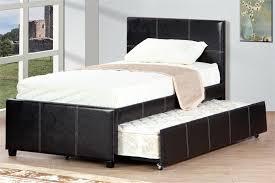 Trundle twin size bed with storage. Poundex F9214t Wrought Studio Shula Espresso Faux Leather Twin Size Bed With Twin Size Trundle Bed Slat Kits Included