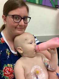 Child recovering from illness with antibiotics