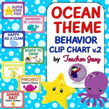 Ocean Themed Behavior Chart Worksheets Teaching Resources