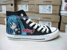 Vocaloid Shoes Custom Hatsune Miku Shoes Hand Painting Sneakers Sneakers Kawaii Shoes Hatsune Miku