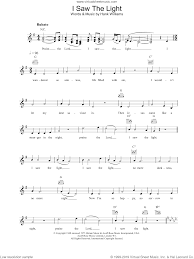 Williams I Saw The Light Sheet Music Fake Book Pdf