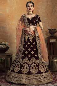 Convert hex color » color is rgb? Buy Embroidered Velvet Lehenga Choli In Dark Maroon Colour Online Llcv01592 Andaaz Fashion