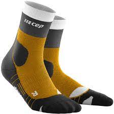 Cep Hiking Light Merino Compression Mid Cut Socks For Men Sungold Black